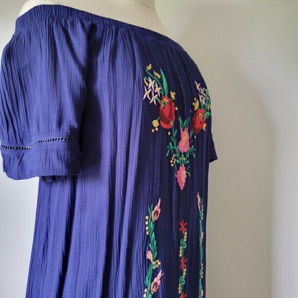 BEAUTIFUL SAHALIE BOHO EMBROIDERED OFF SHOULDER DRESS SZ M - Picture 10 of 16